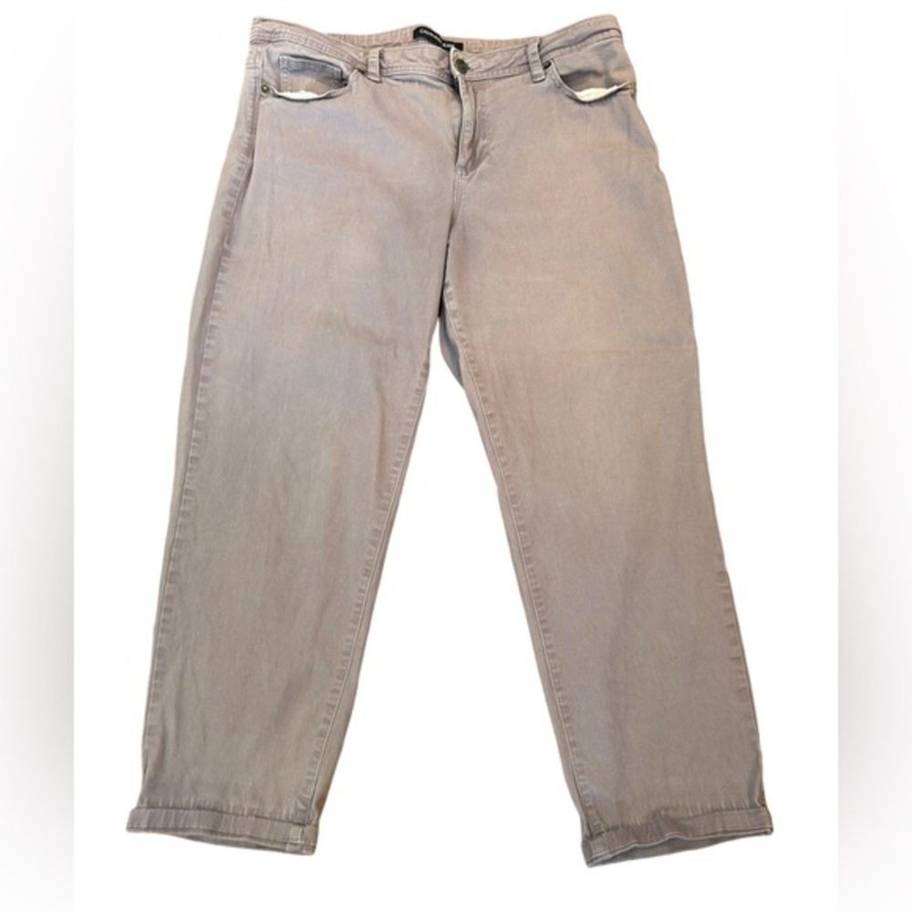 Calvin Klein Lilac Cropped Jeans - Size 14